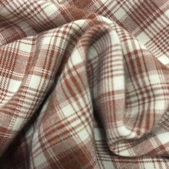 Brown gingham print high waisted pants - Picture 6 of 7